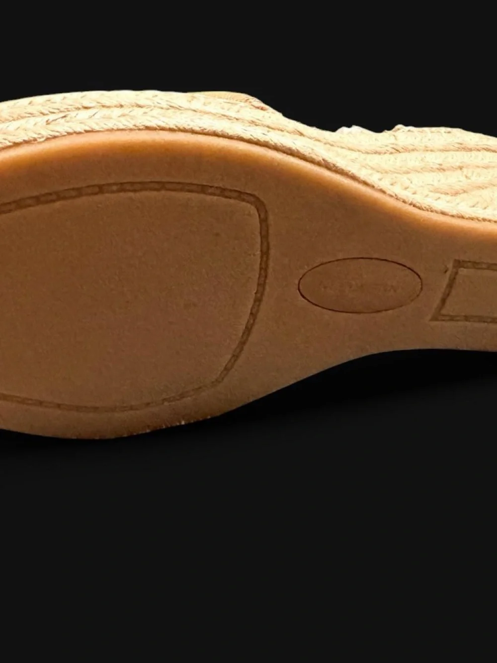 Women's Peach Espadrille Wedge Sandals